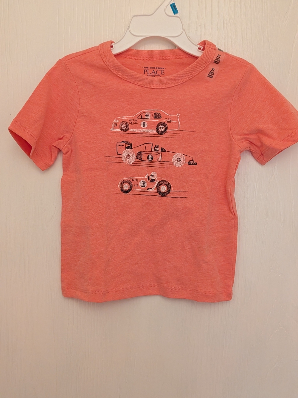 The Children's Place Coral Short-Sleeve Race Car Tee